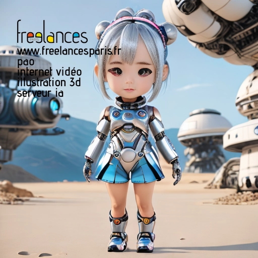 Pao mise en page internet vidéo illustration 3d serveur IA générative AI freelance paris studio de création magazines QUF14TY0